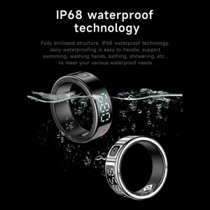 RS08 Smart Ring IP68Waterproof Health Fitness Sport