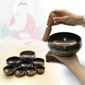 Handcrafted Tibetan Yoga Meditation Bowl Brass Chime